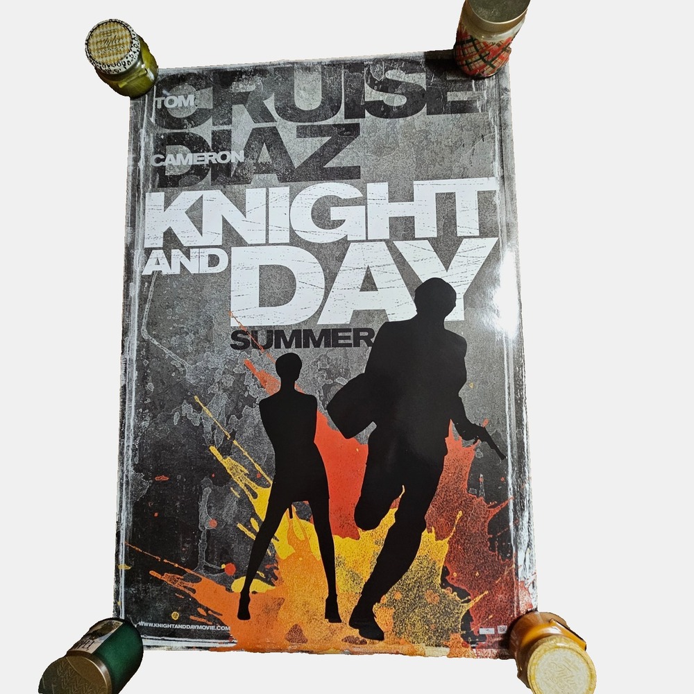 Knight‎ and Day 2010 Promo Movie Poster 27x40  Tom Cruise, Cameron Diaz D/S